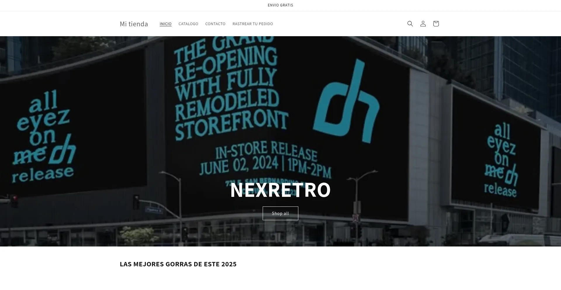 Website screenshot of Nexretro.store