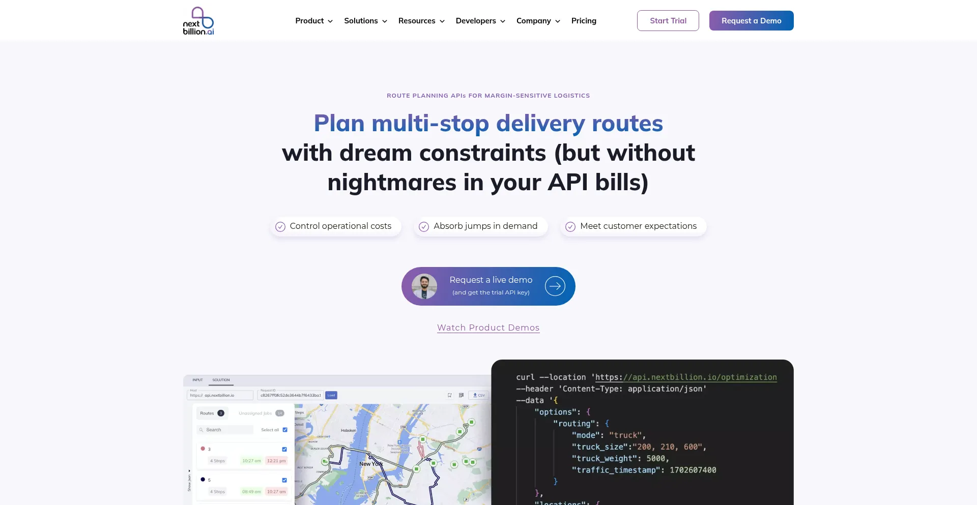 Website screenshot of Nextbillion.ai