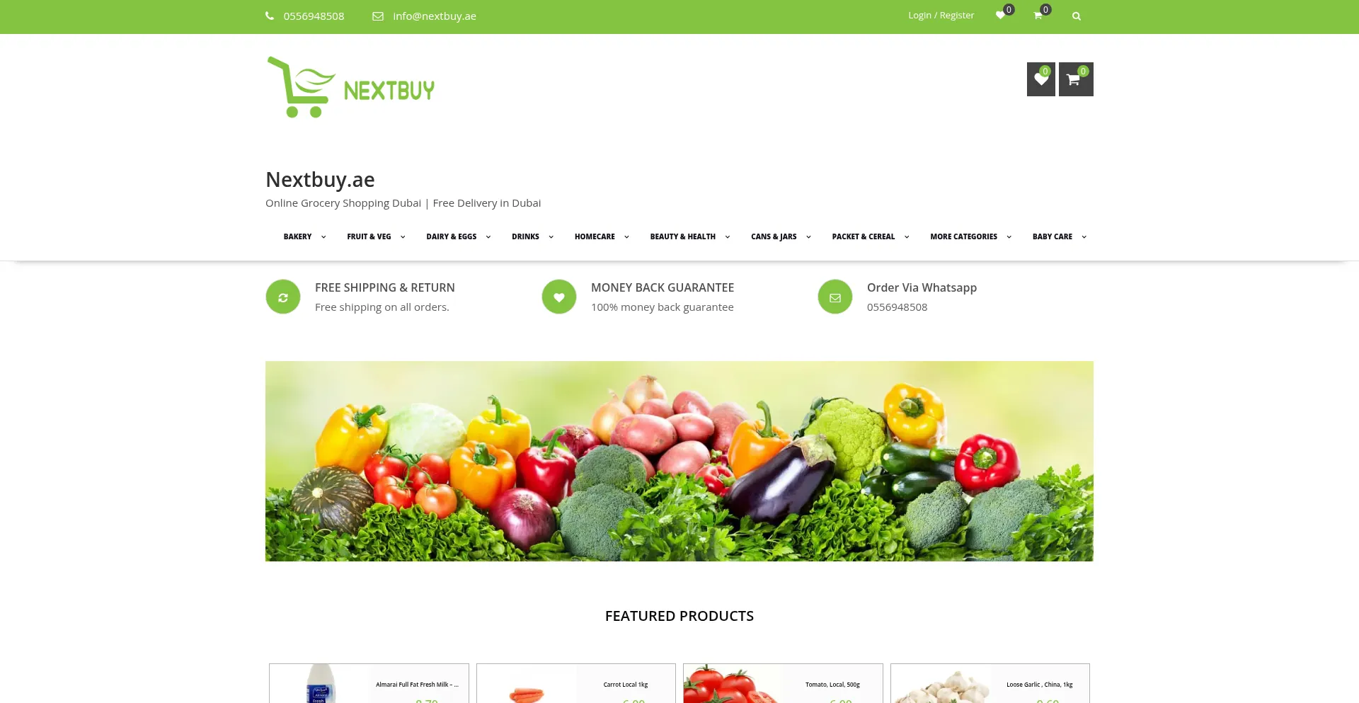 Website screenshot of Nextbuy.ae