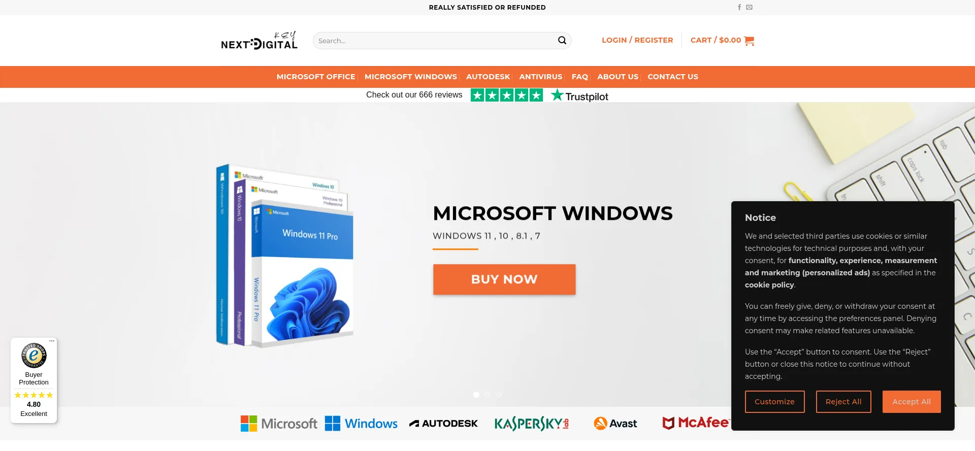 Website screenshot of Nextdigitalkey.com