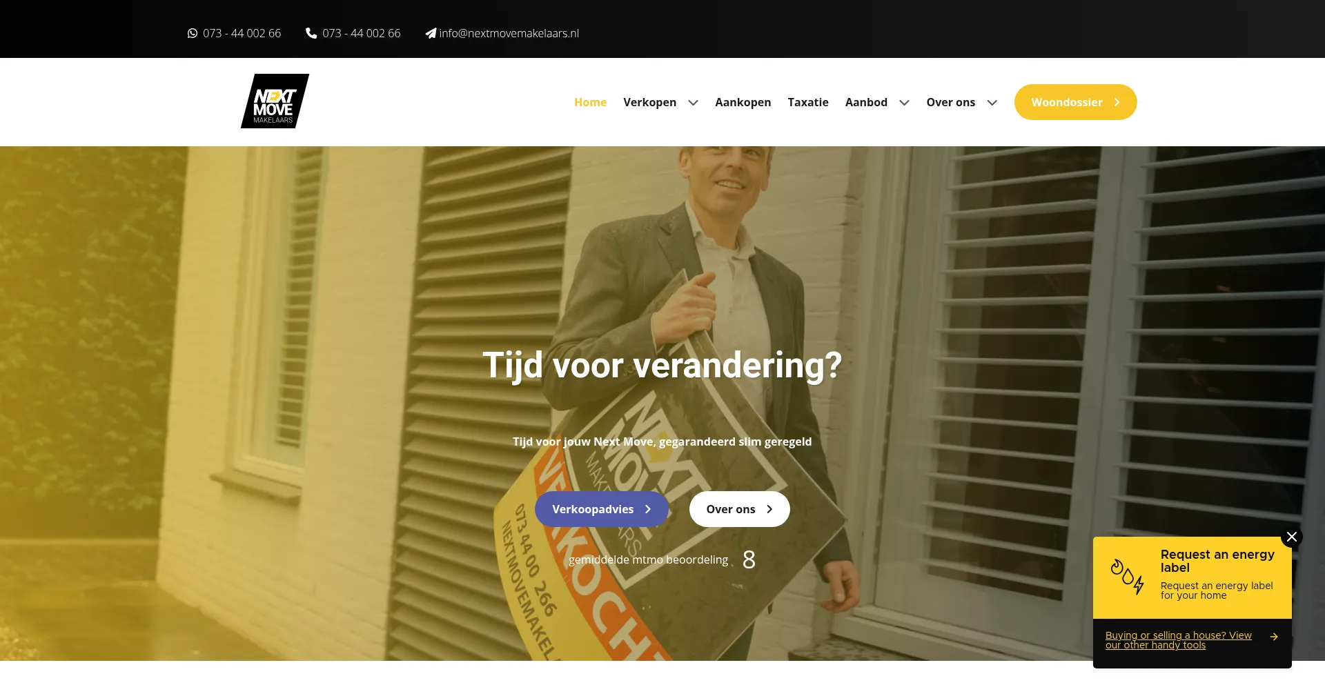 Website screenshot of Nextmovemakelaars.nl