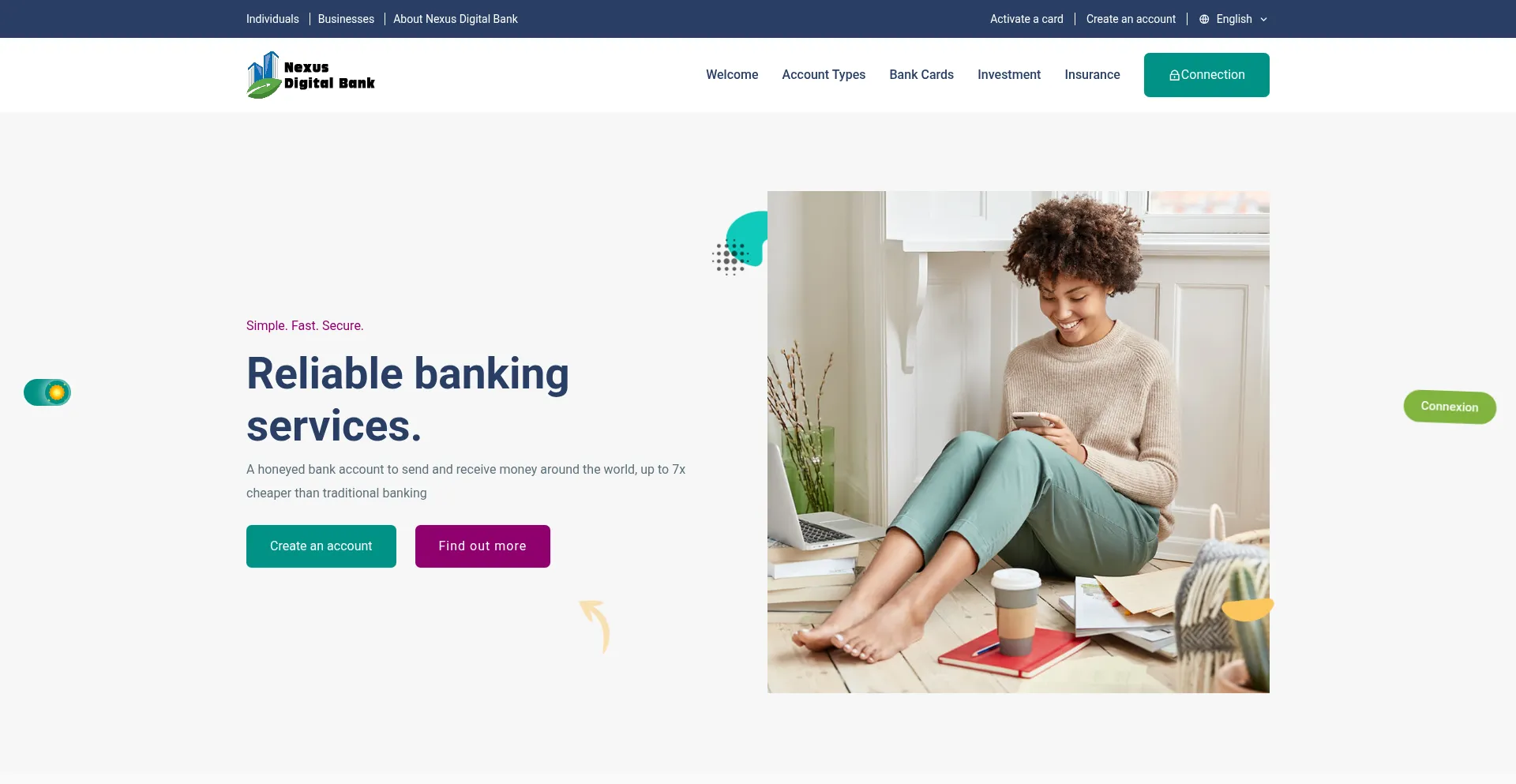 Website screenshot of Nexusdigitalbk.com