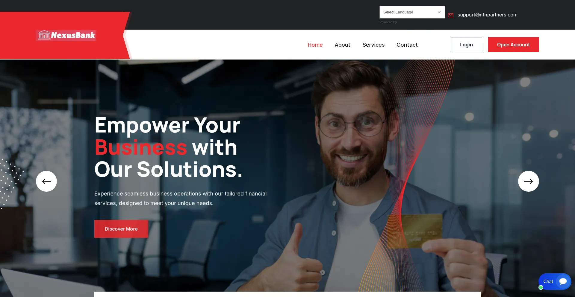 Website screenshot of Nfnpartners.com