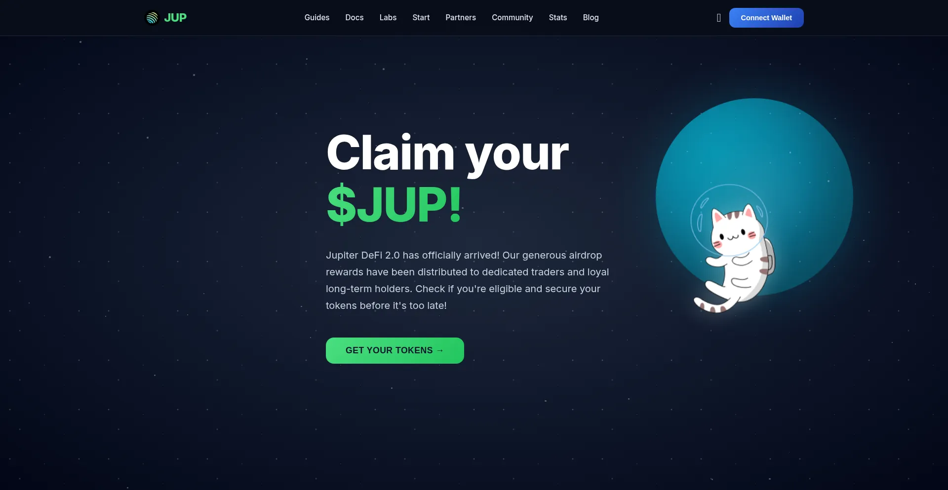 Website screenshot of Nftclaims.com