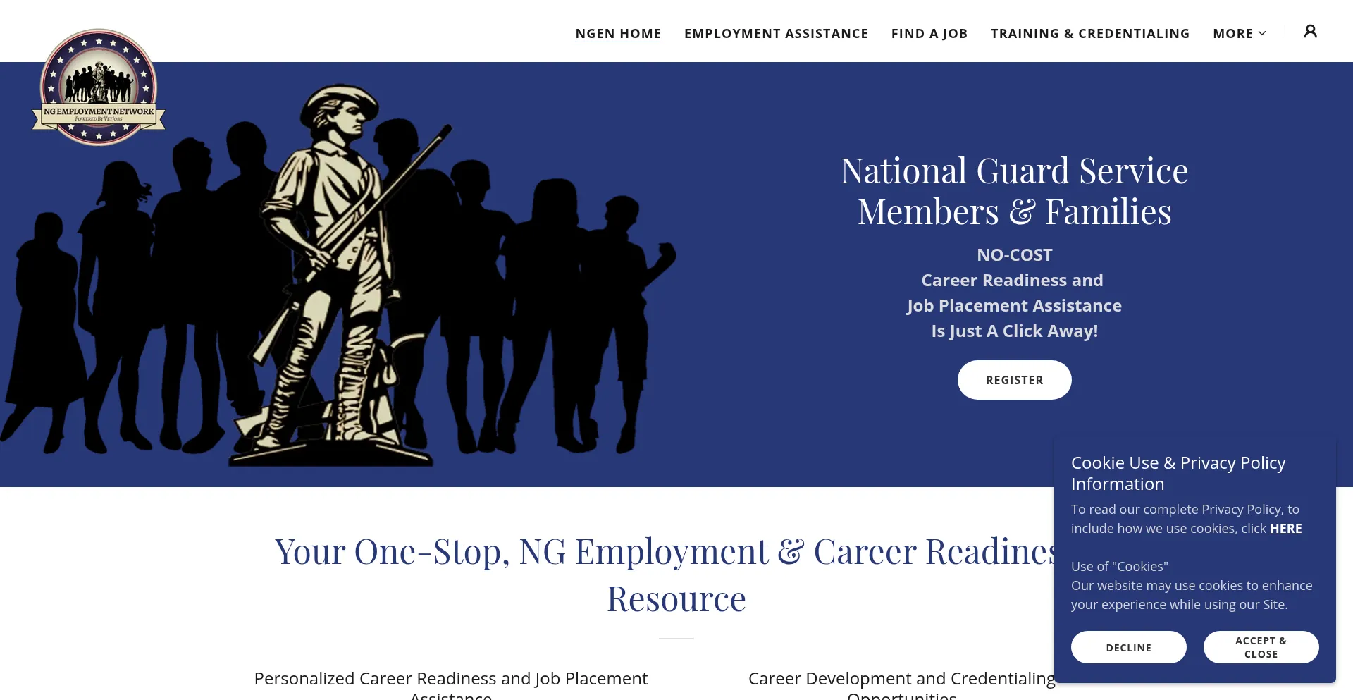 Website screenshot of Ngemploymentnetwork.com