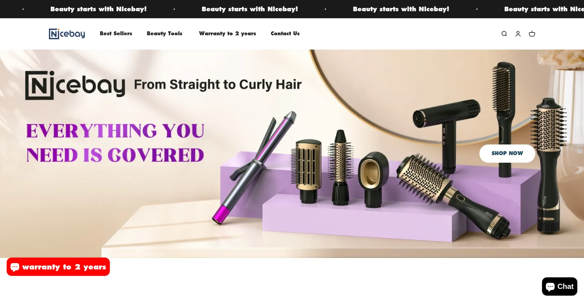 Website screenshot of Nicebaylife.com