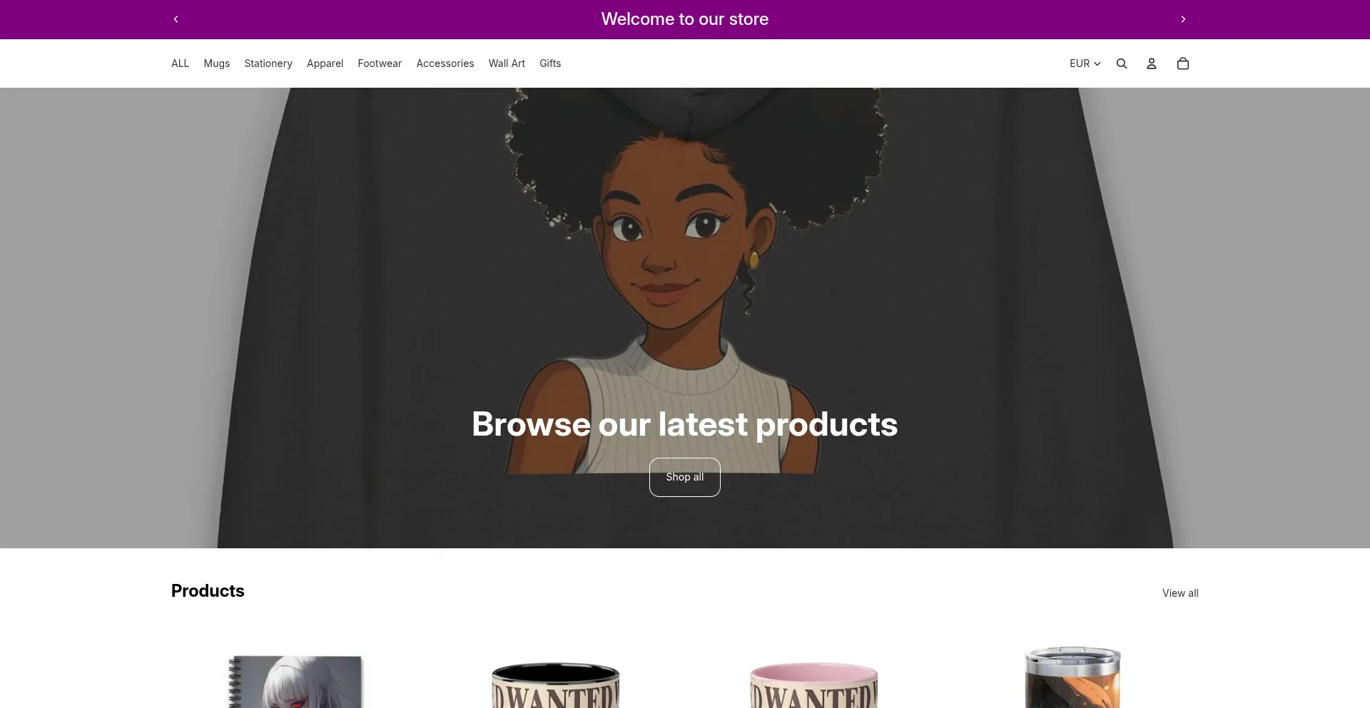 Website screenshot of Nicemzshop.store