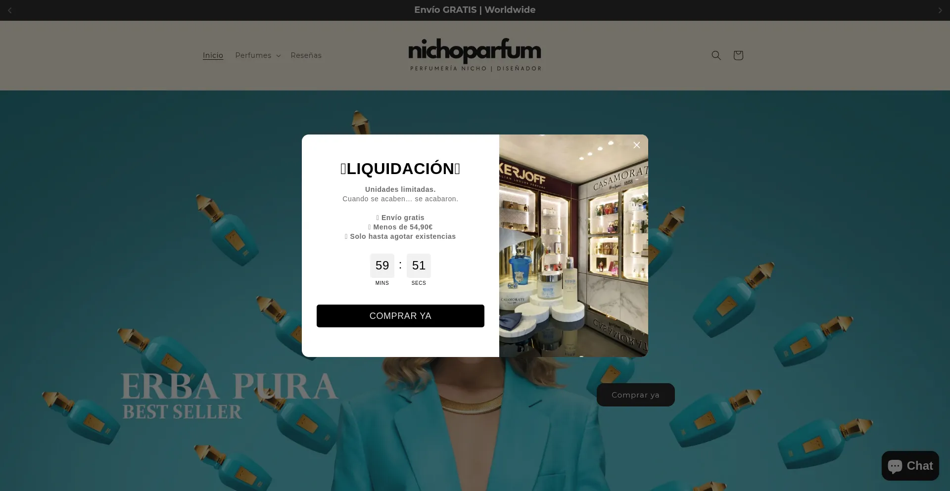 Website screenshot of Nichoparfum.com