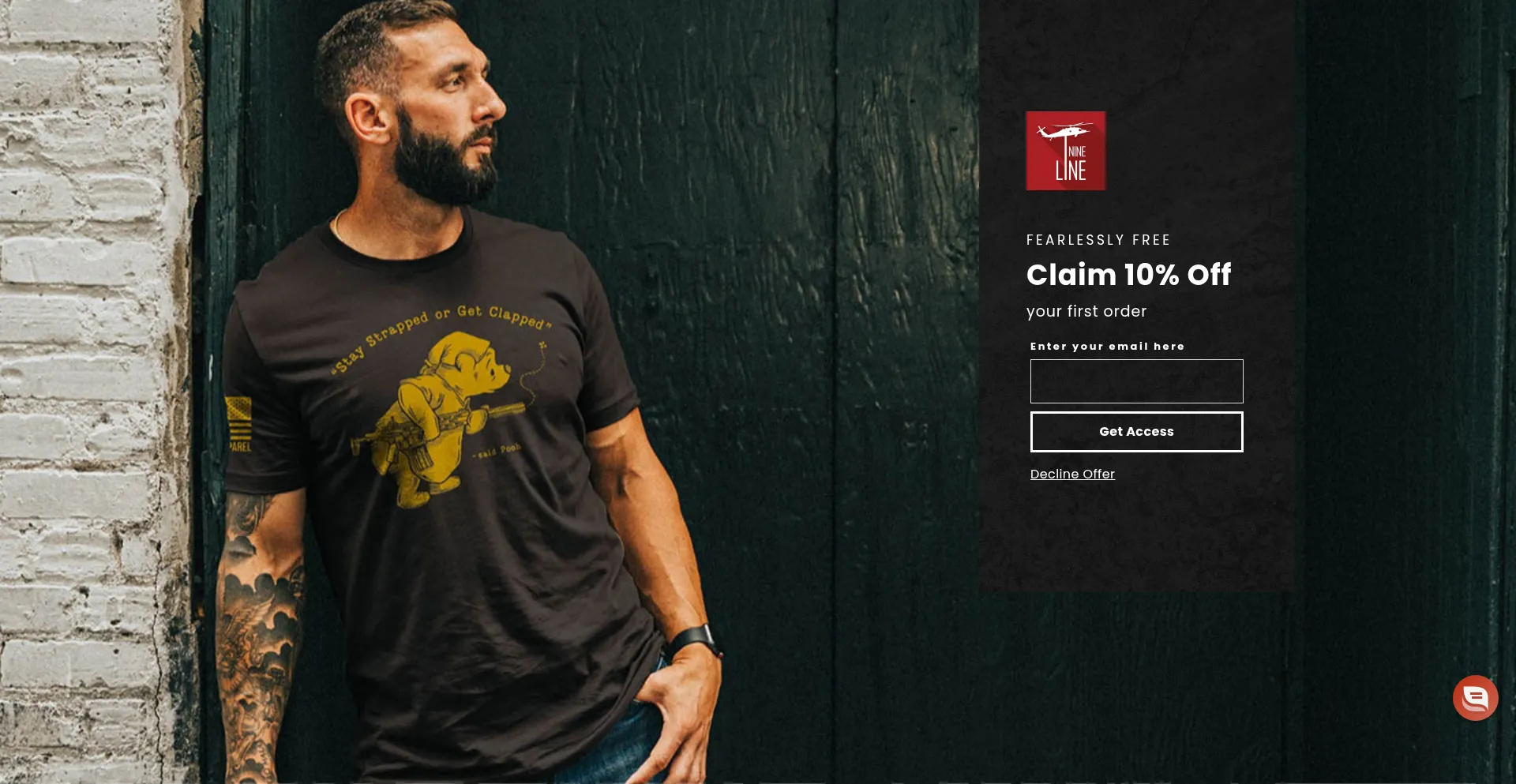 Website screenshot of Nineline.com