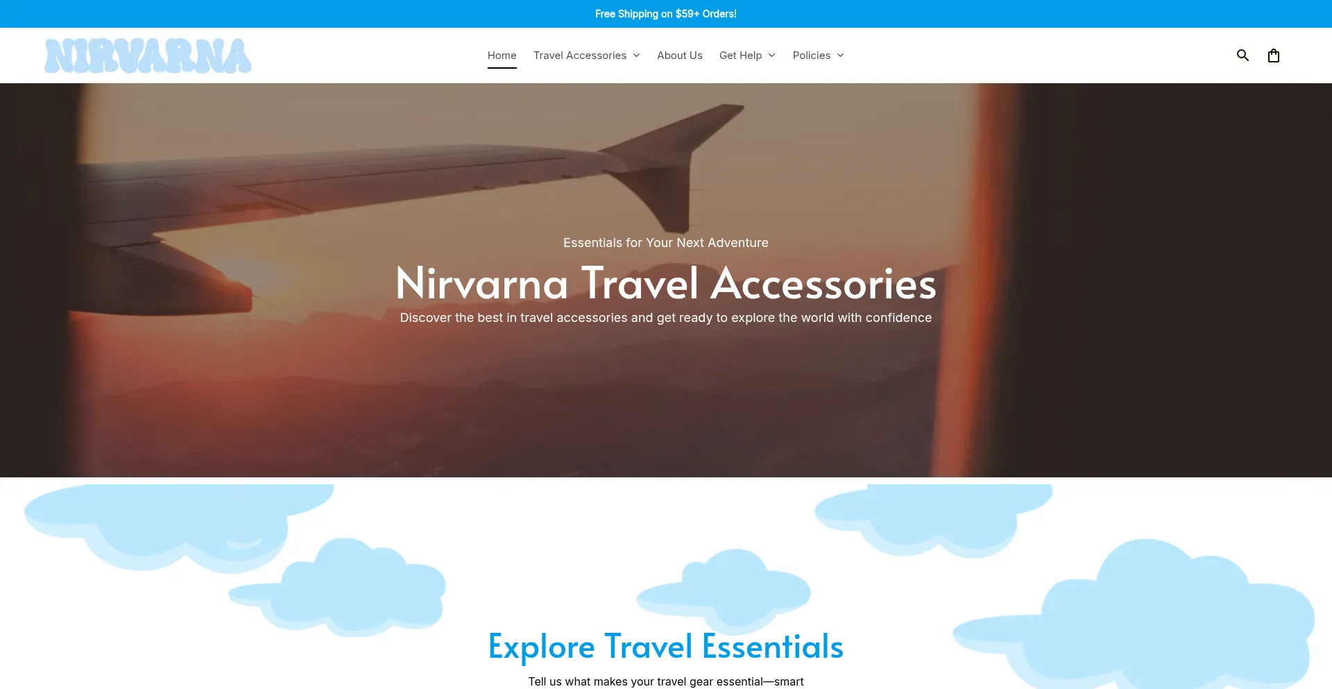 Website screenshot of Nirvarna.com