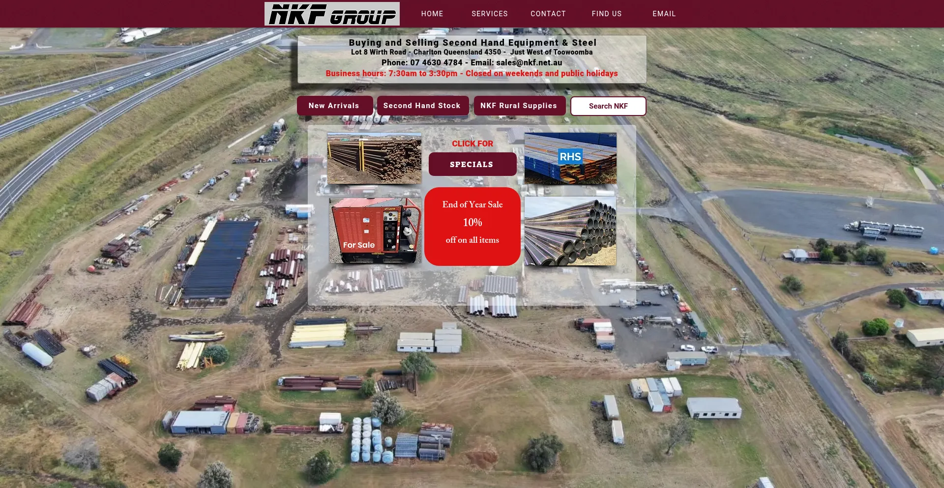 Website screenshot of Nkf.net.au
