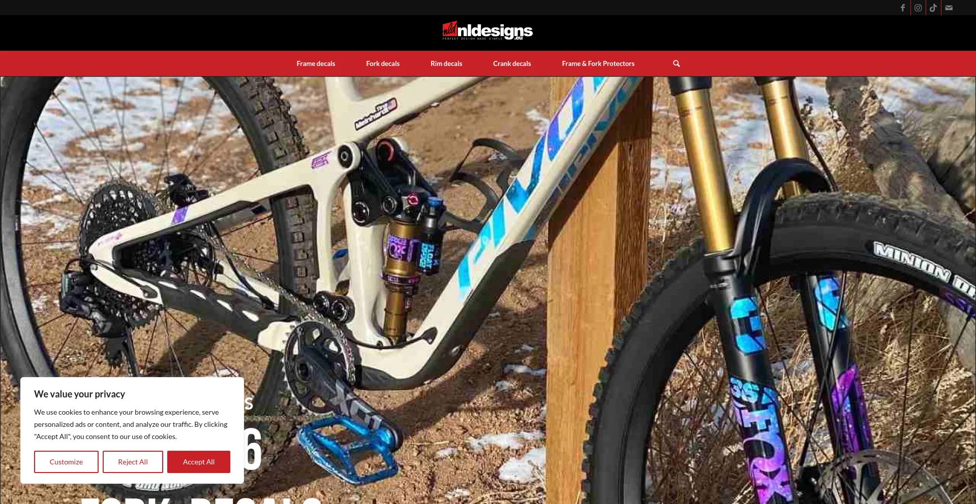 Website screenshot of Nldesigns.eu