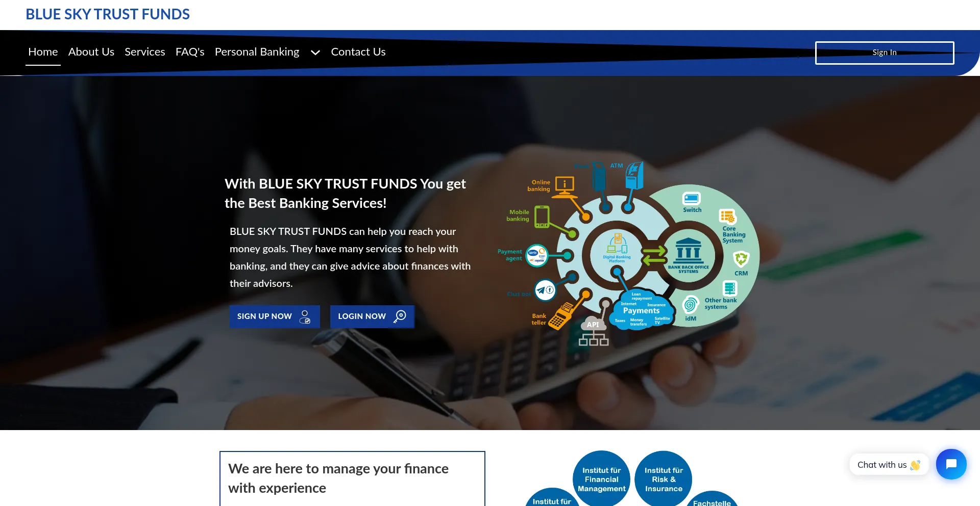 Website screenshot of Nobletrustfunds.com