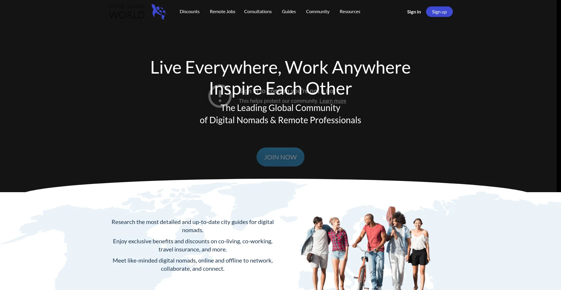 Website screenshot of Nomadgroup.online