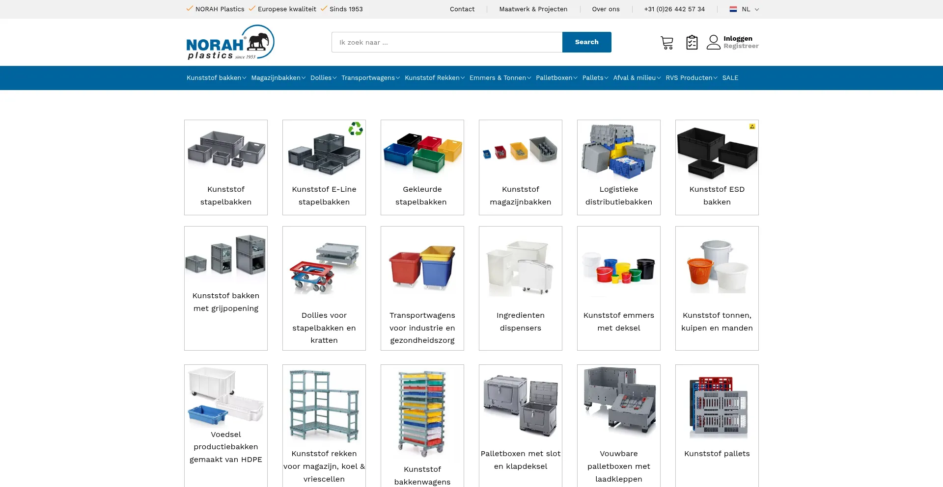 Website screenshot of Norah.nl