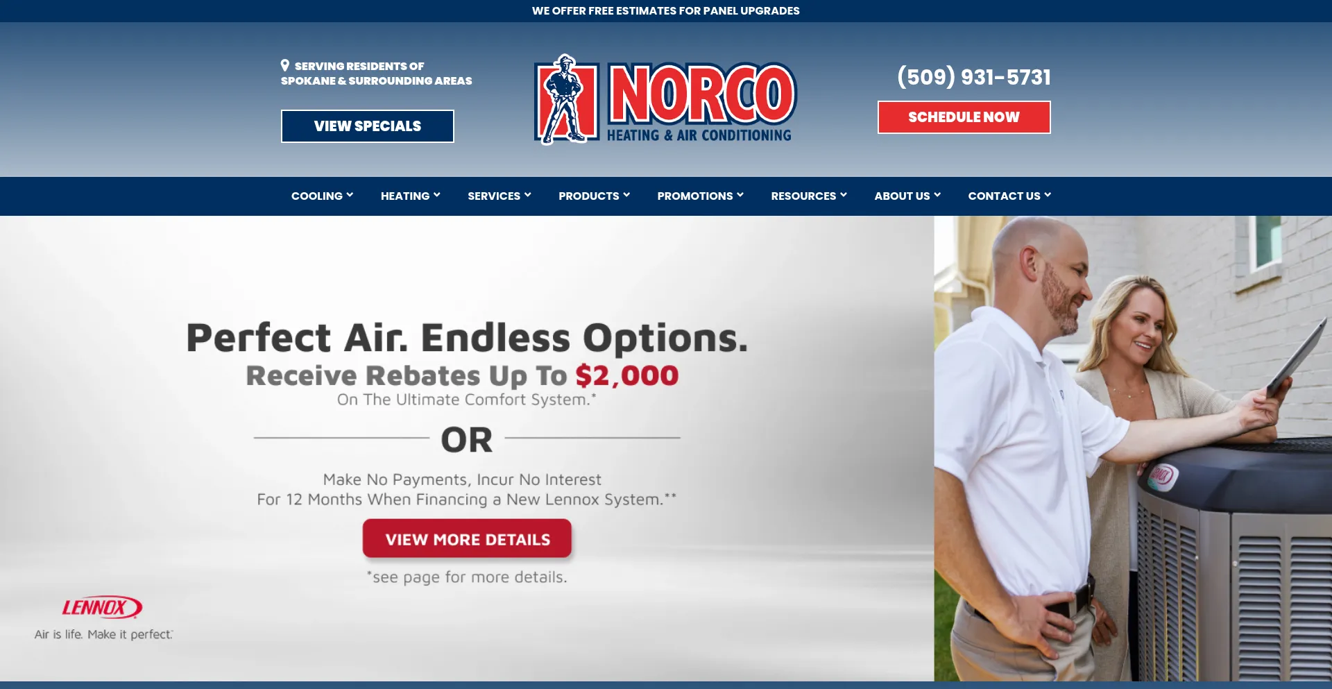Website screenshot of Norcoha.com