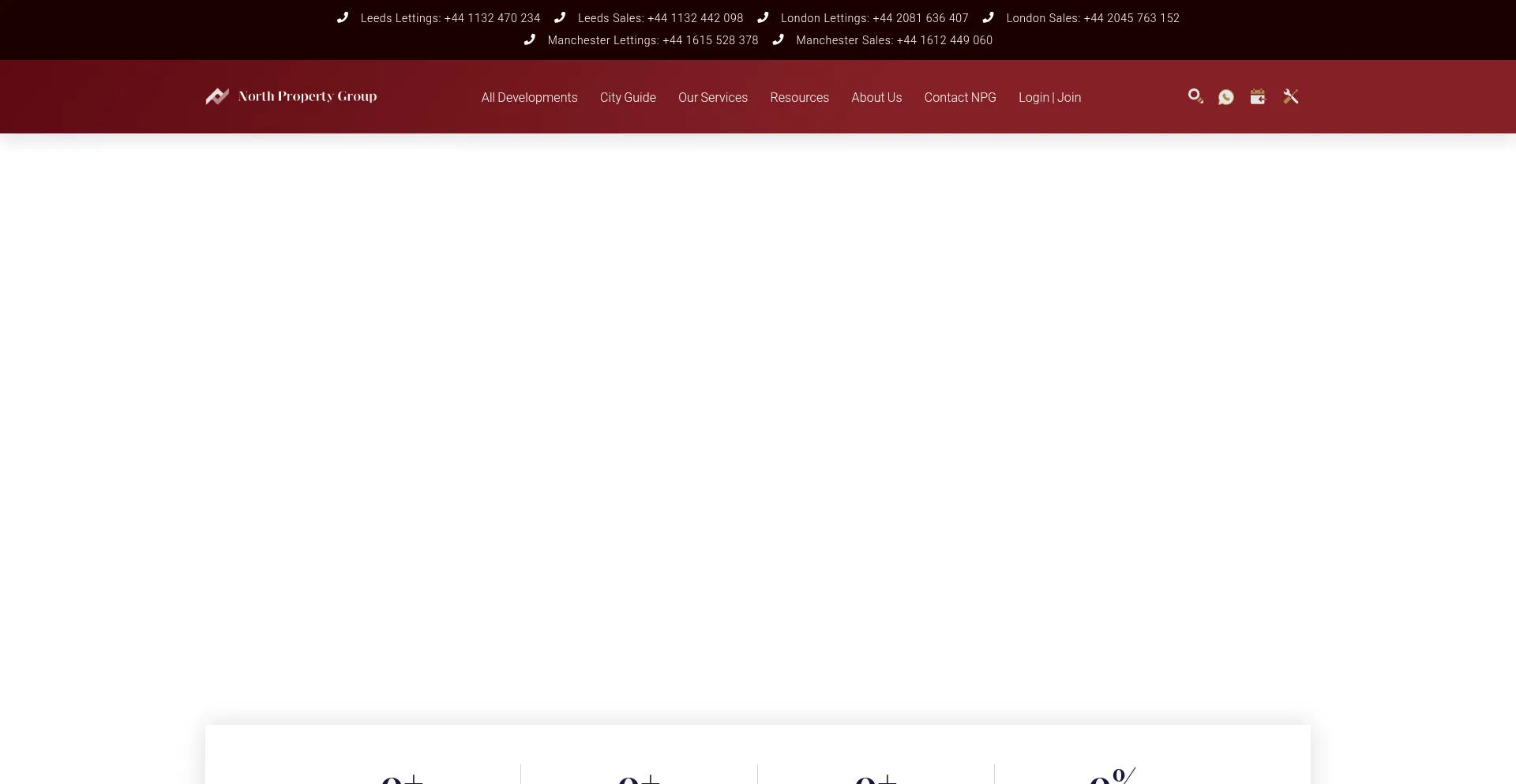 Website screenshot of Northpropertygroup.co.uk
