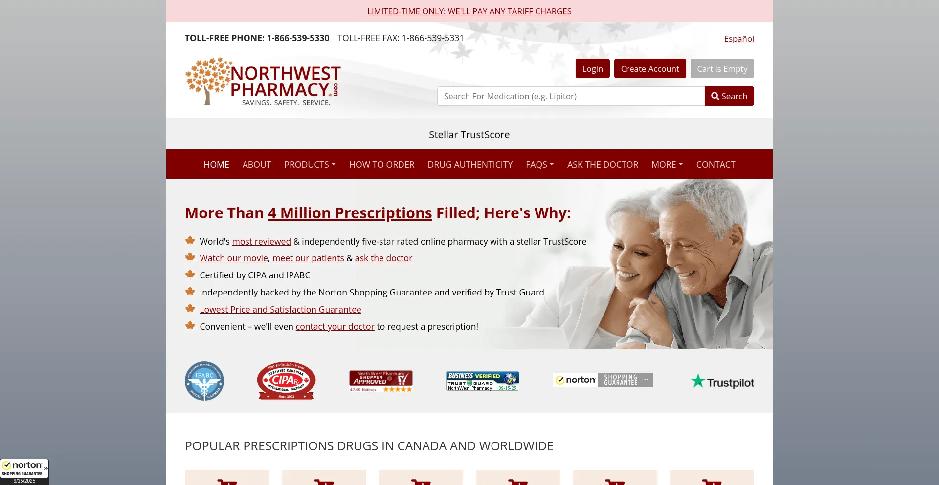 Northwestpharmacy.com 安全可靠吗？