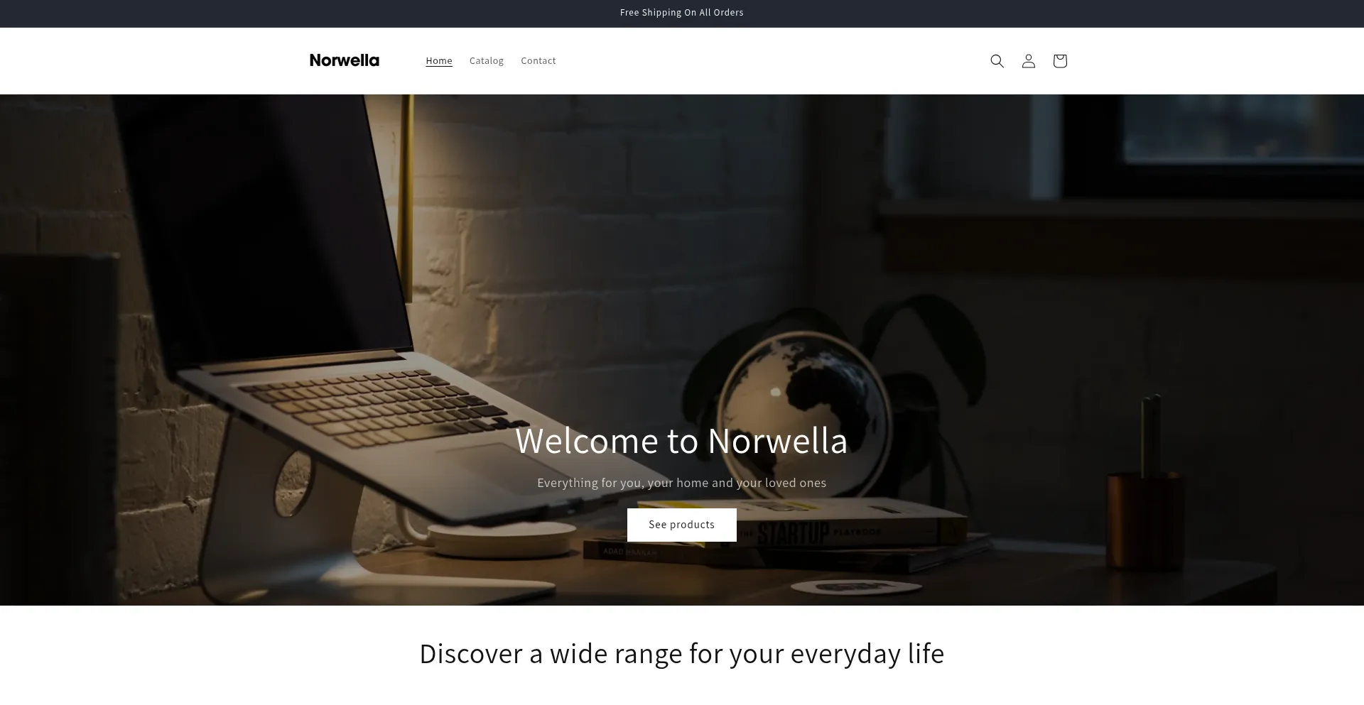 Website screenshot of Norwella.com