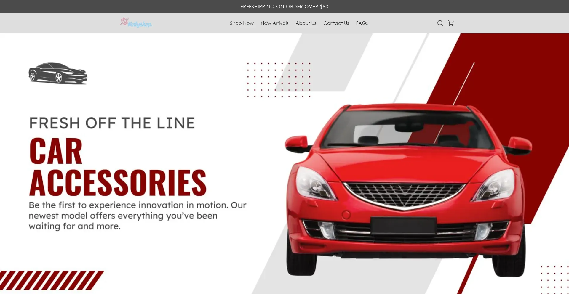 Website screenshot of Notlyshop.com