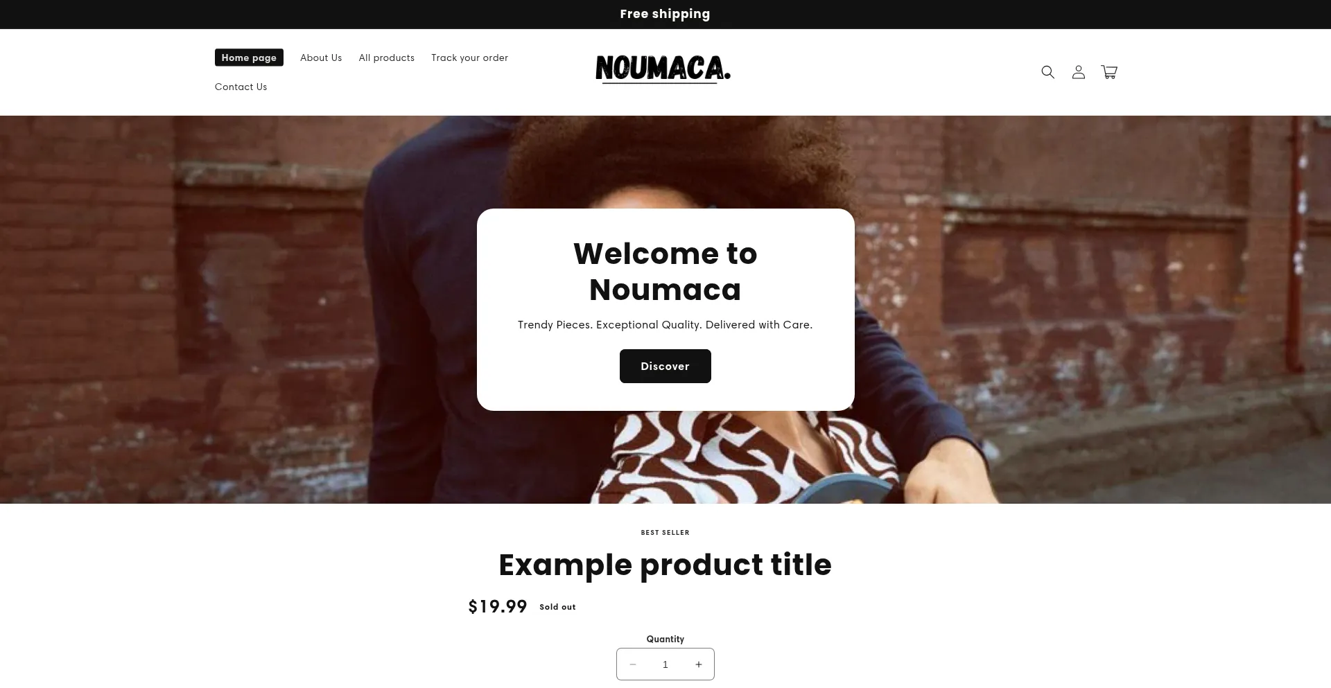 Website screenshot of Noumaca.com