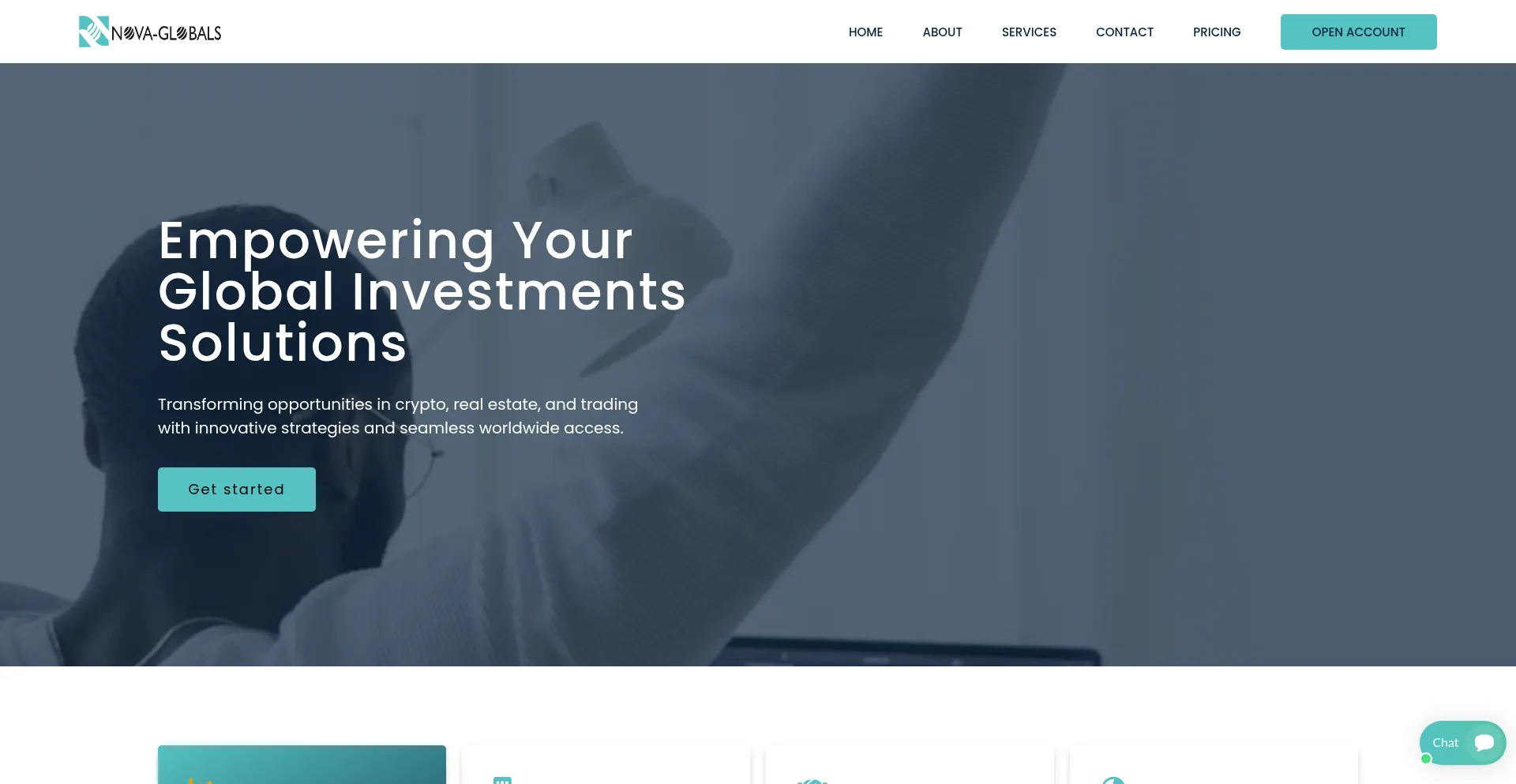 Website screenshot of Nova-globals.com