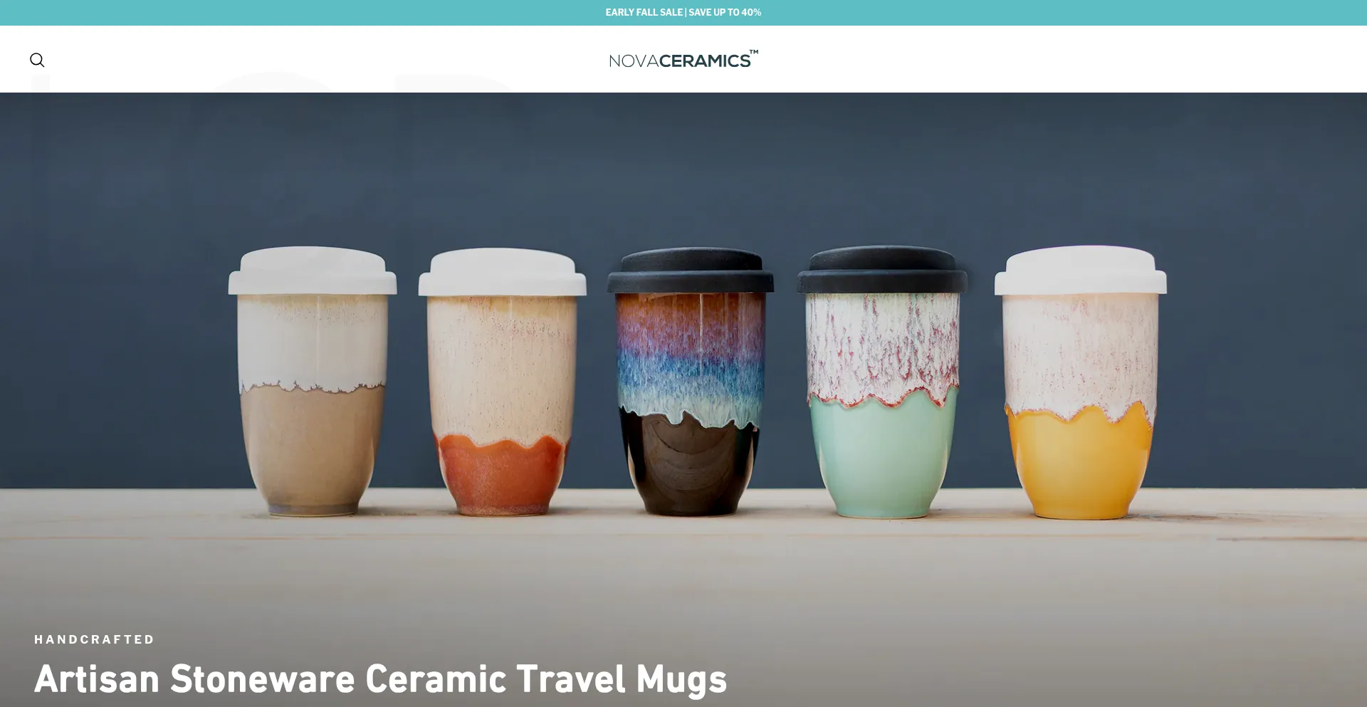 Website screenshot of Novaceramics.co