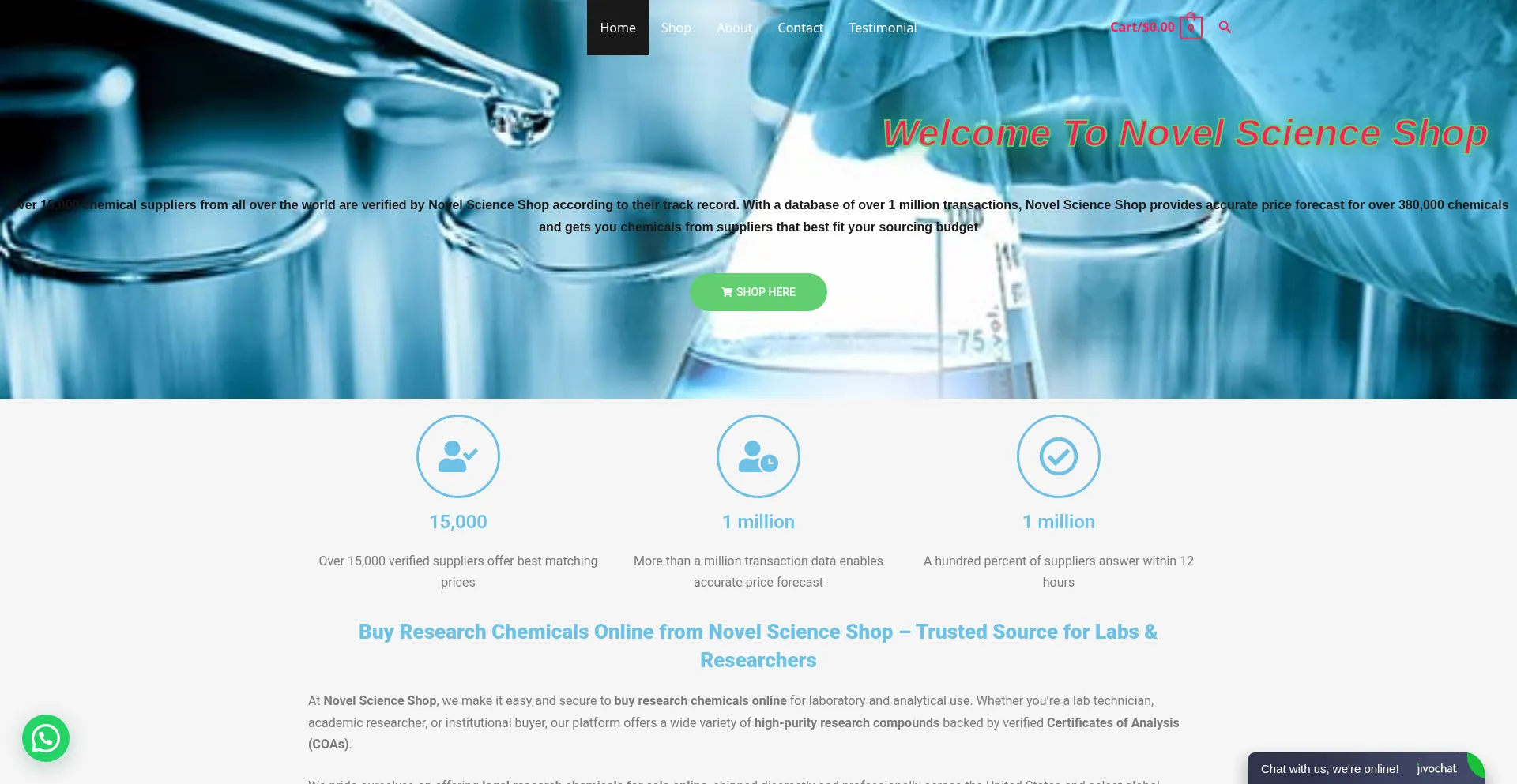 Novelscienceshop.net