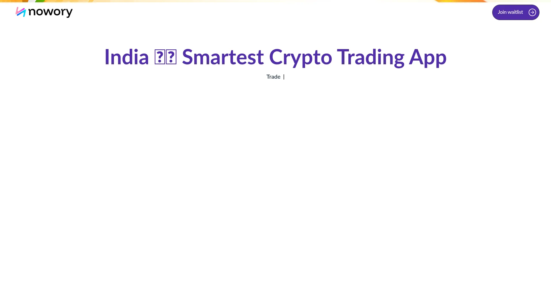 Website screenshot of Nowory.com