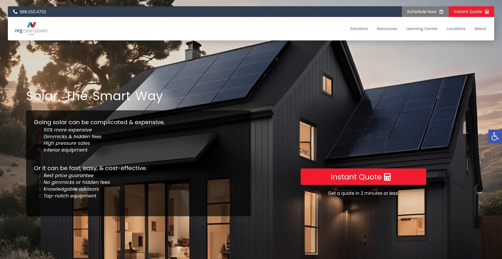 Website screenshot of Nrgcleanpower.com