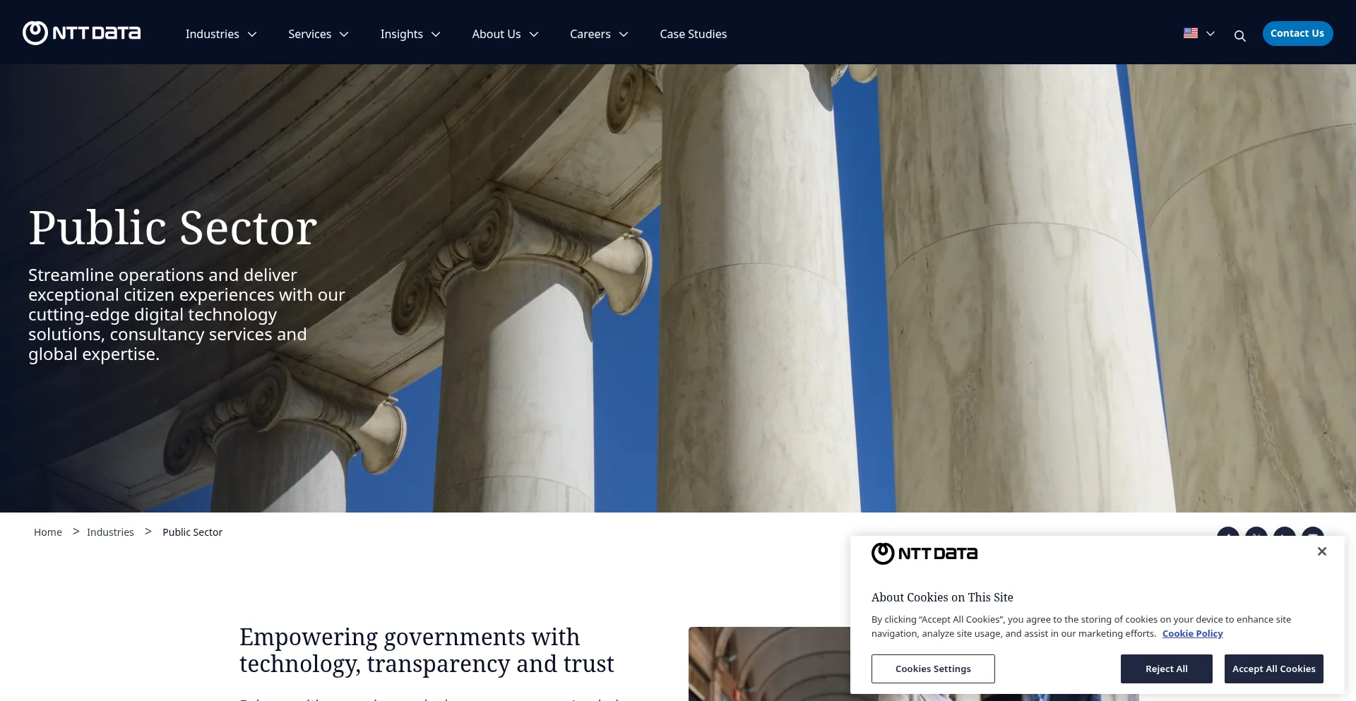 Website screenshot of Nttdatafed.com