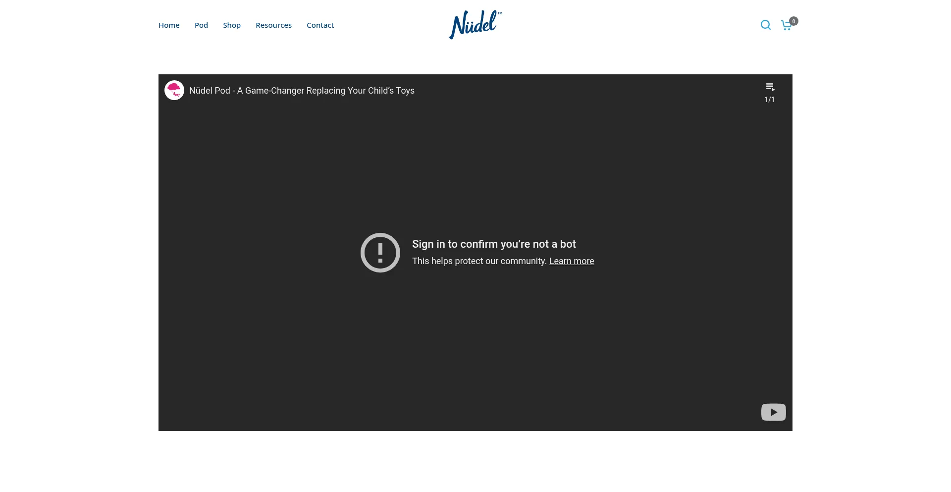 Website screenshot of Nudel.shop