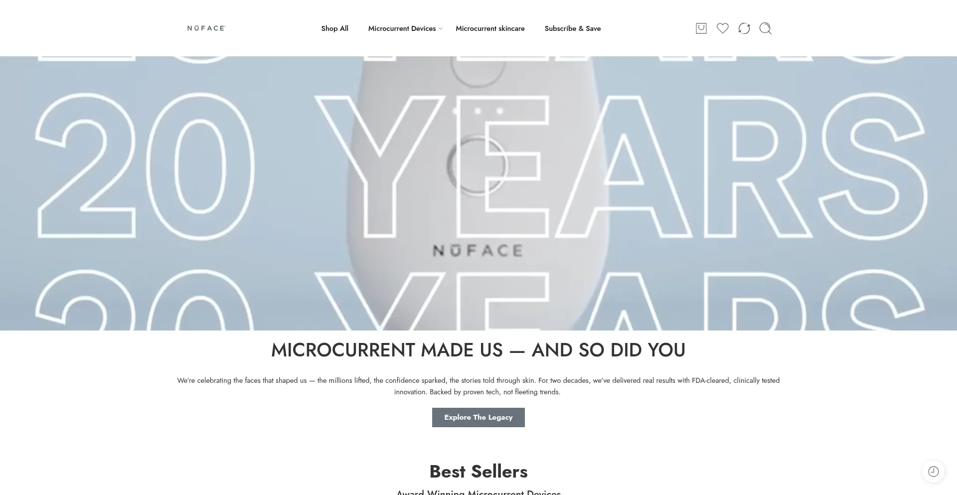 Website screenshot of Nufacelift.com