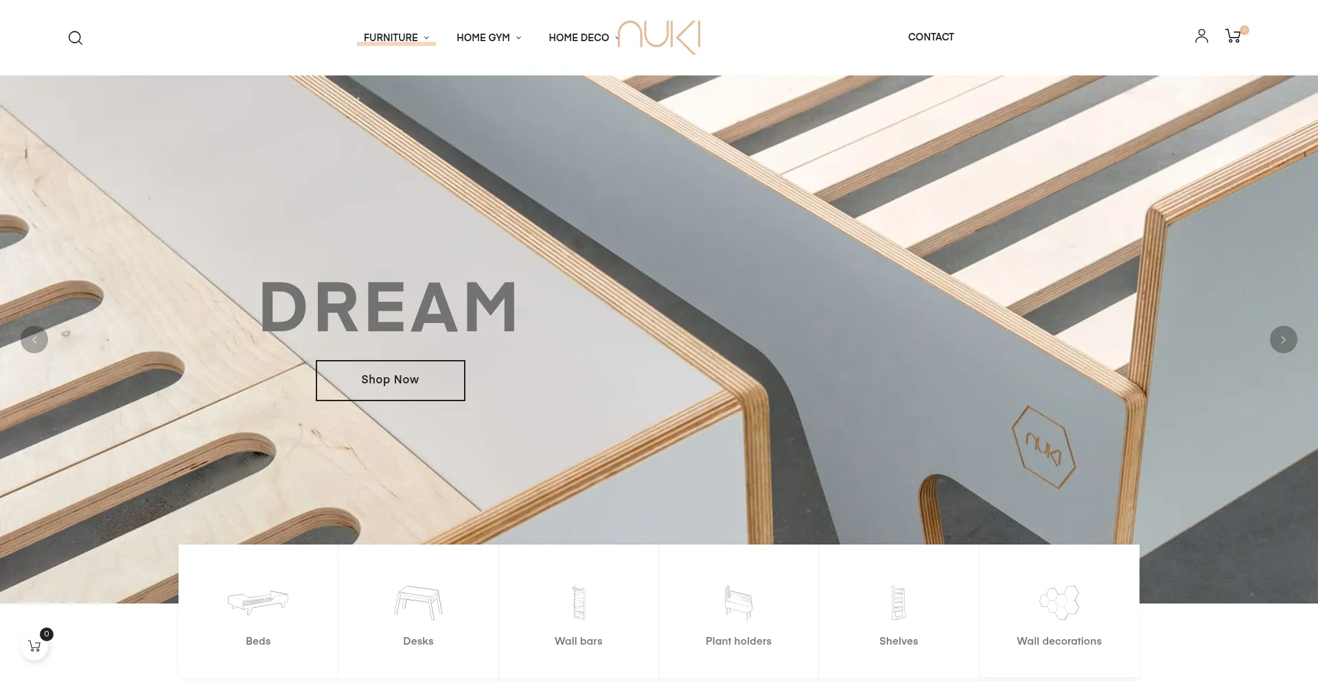 Website screenshot of Nukishop.co