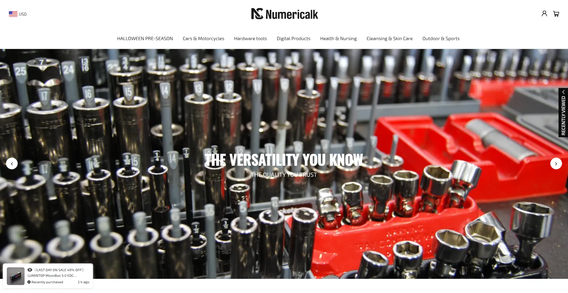Website screenshot of Numericalk.com
