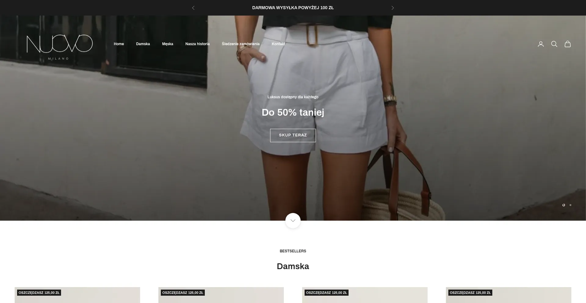 Website screenshot of Nuovomilano.pl