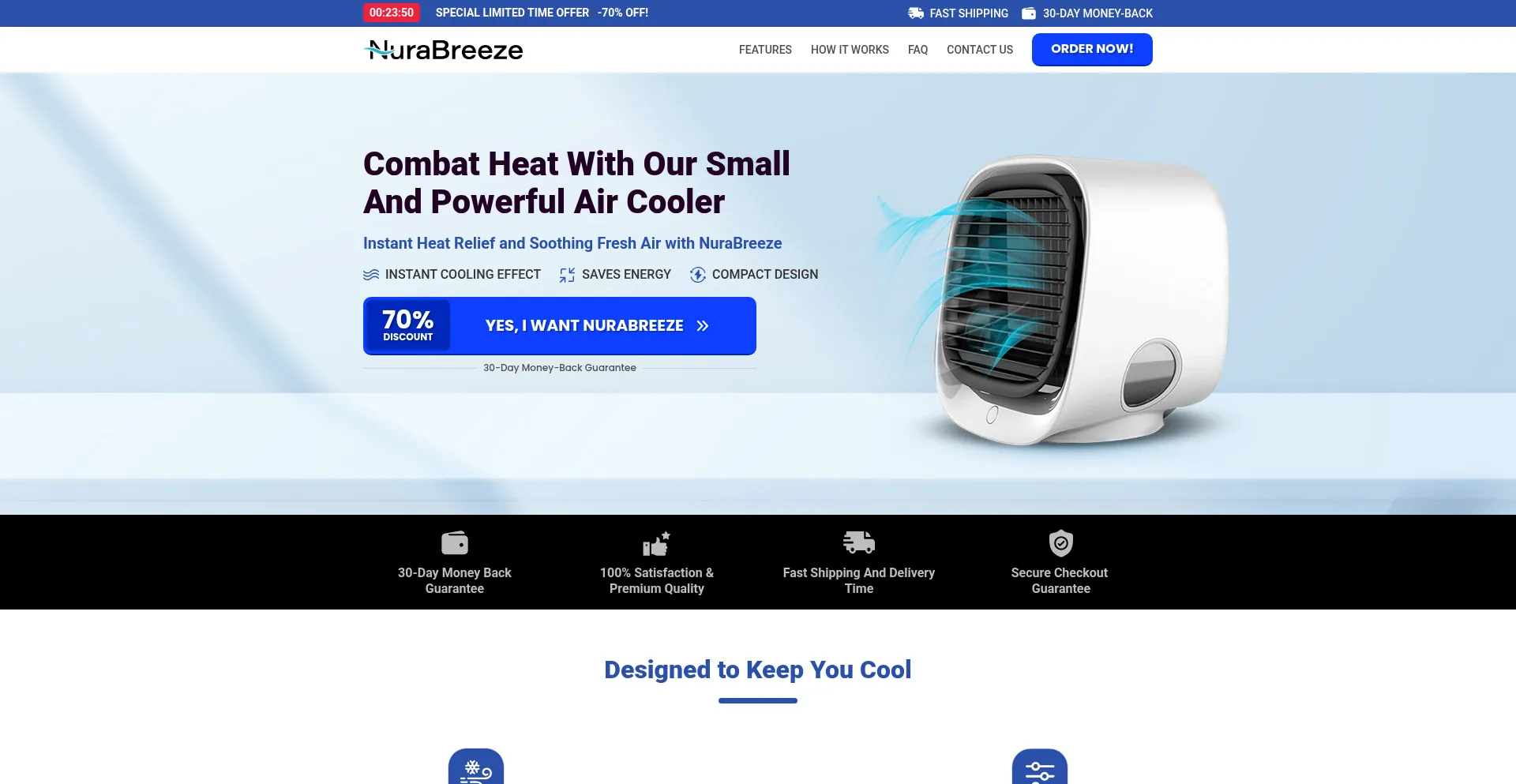Website screenshot of Nurabreeze.com