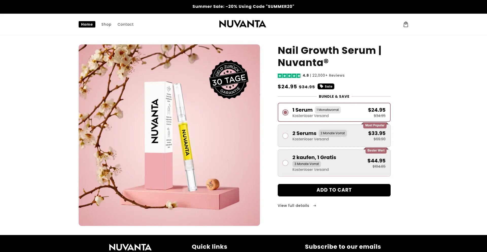 Nuvanta-shop.com 安全可靠吗？