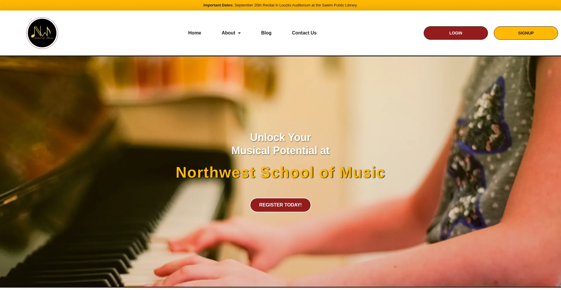 Nwschoolofmusic.com Screenshot