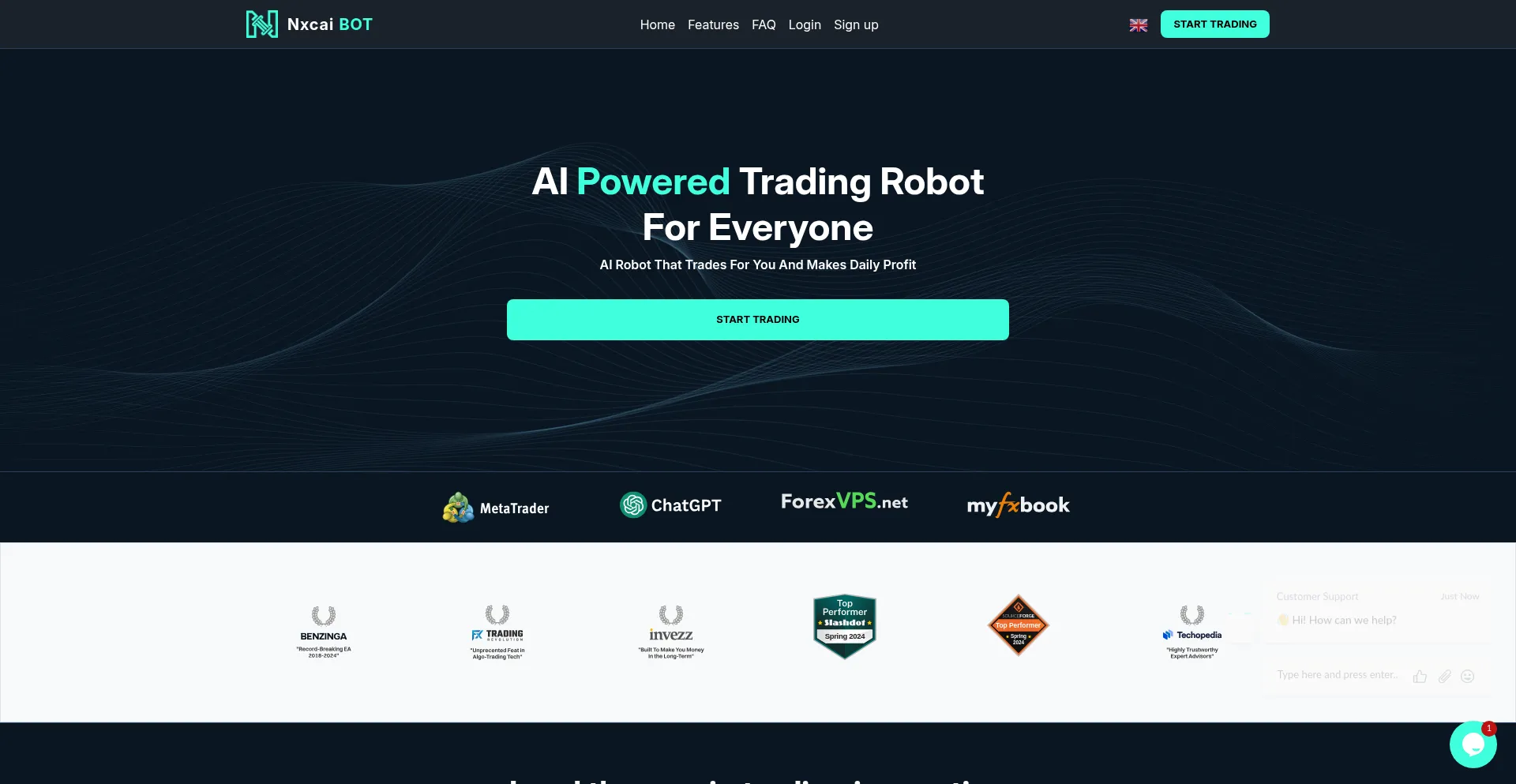 Website screenshot of Nxcai.com
