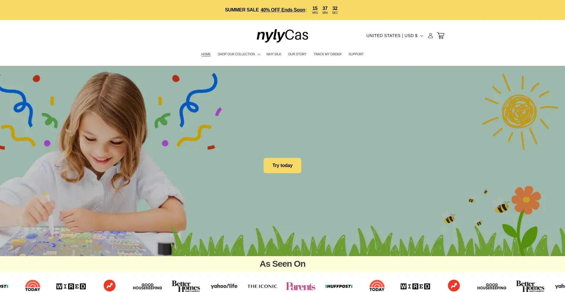 Website screenshot of Nylycas.com