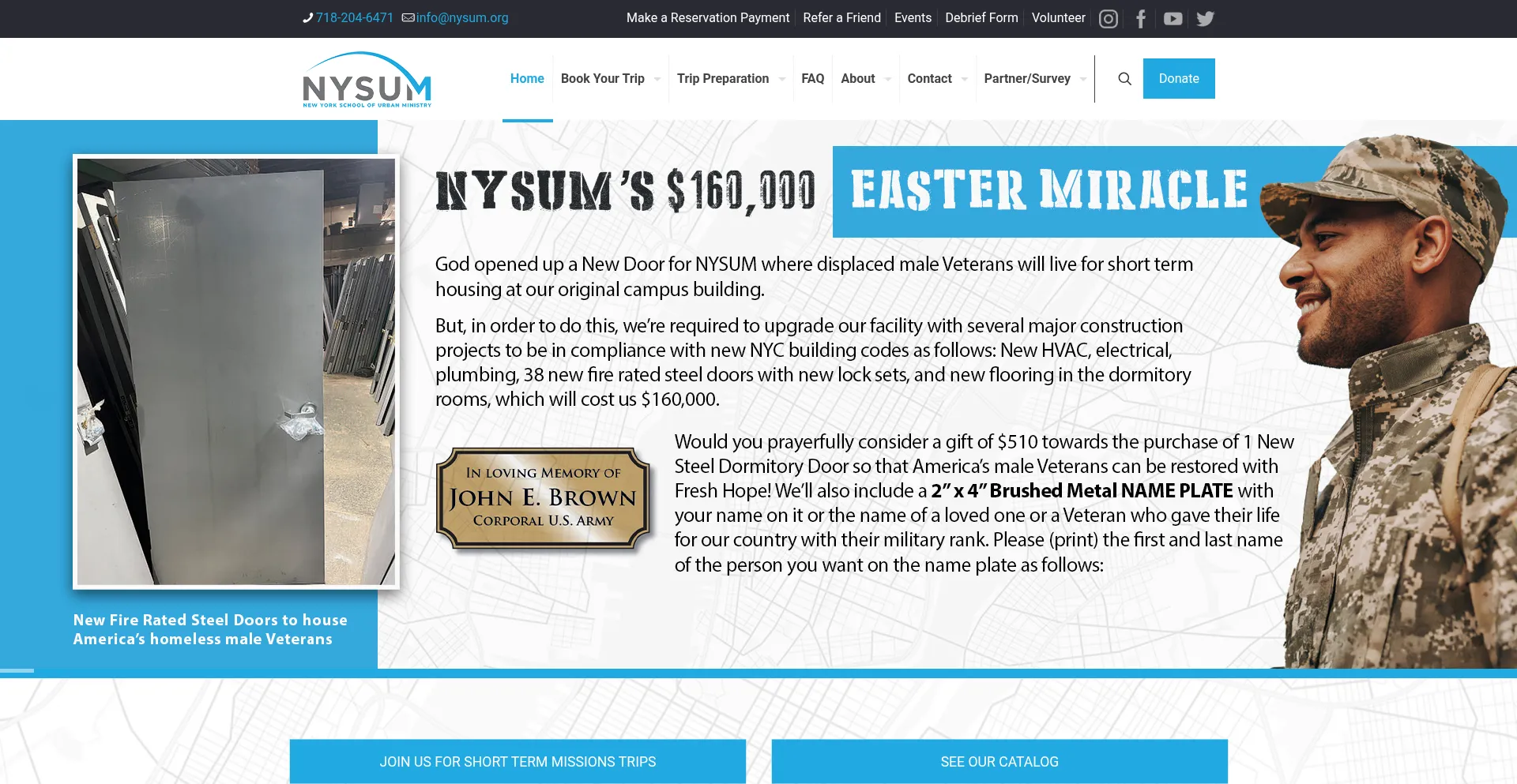 Website screenshot of Nysum.org
