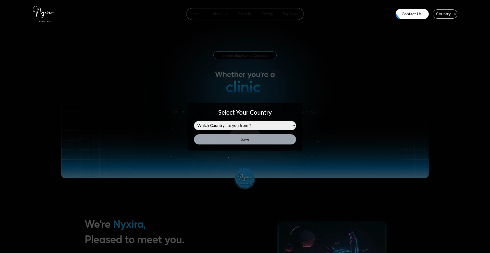 Website screenshot of Nyxira.in