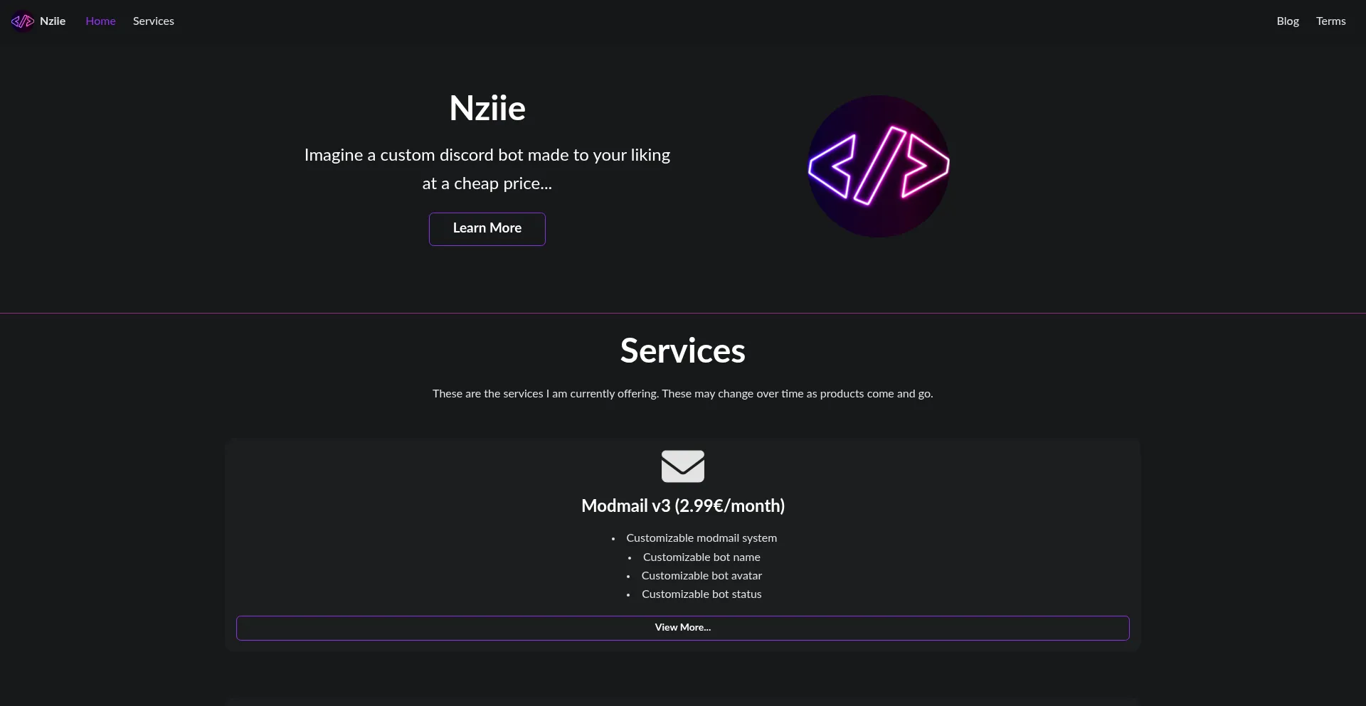 Nziie.xyz Screenshot