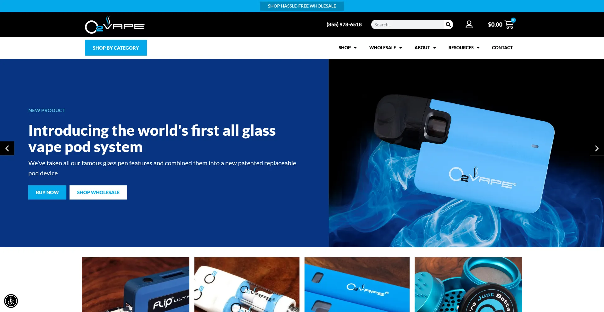 O2vape.com Screenshot