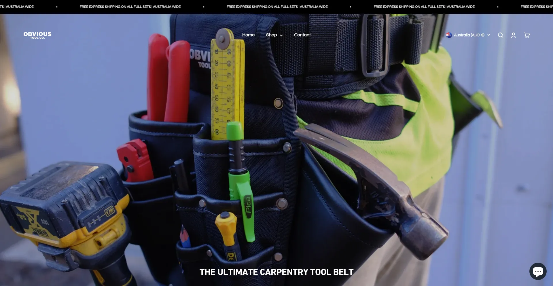 Website screenshot of Obvioustoolco.com
