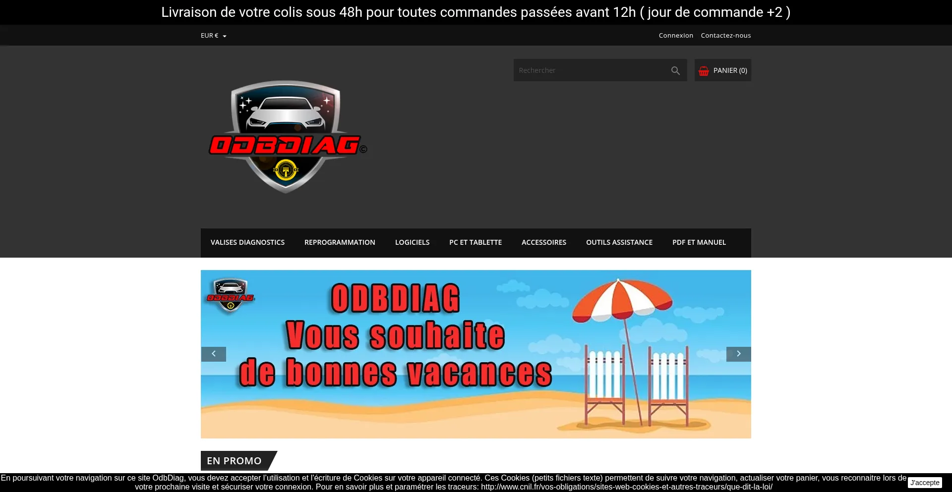 Website screenshot of Odbdiag.com