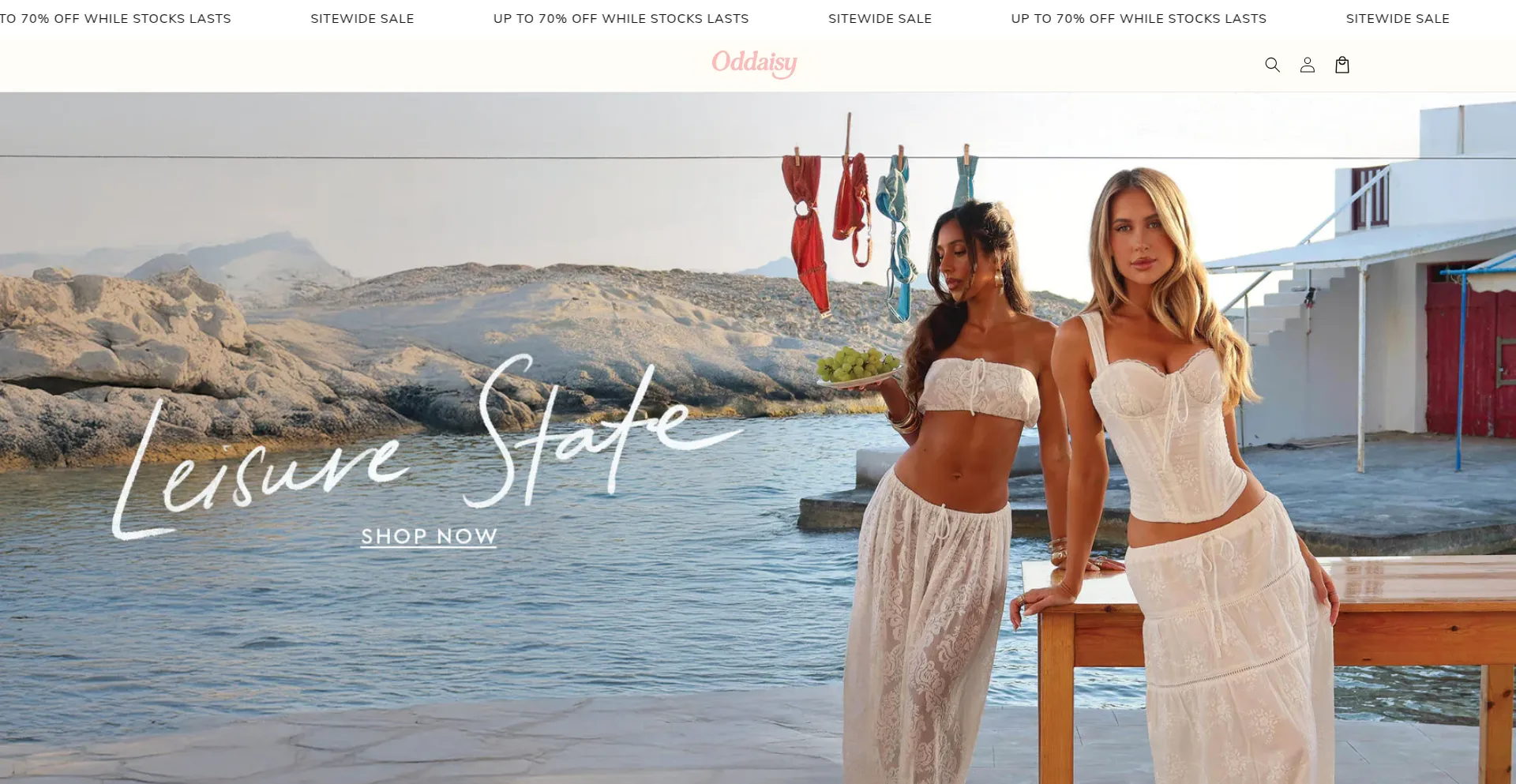 Website screenshot of Oddaisy.com