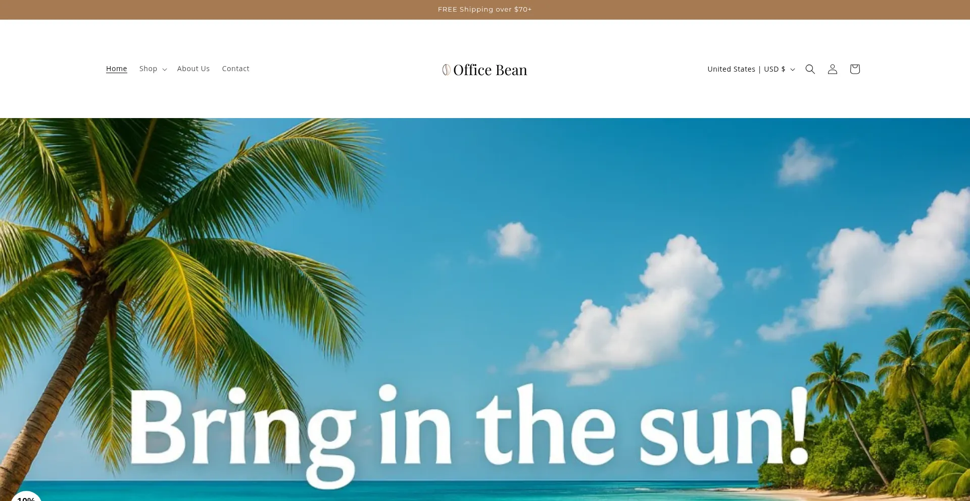 Website screenshot of Officebeanbrand.com