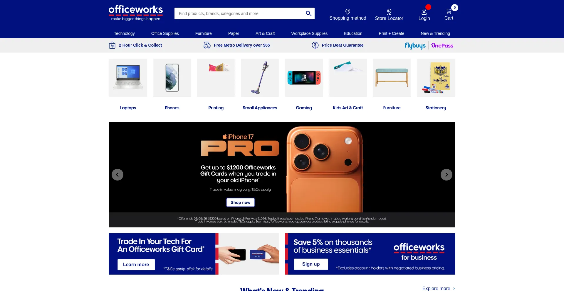 Officeworks.com.au Screenshot